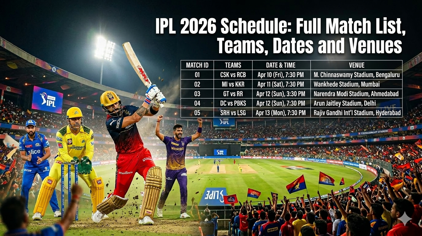 IPL 2026 schedule full match list teams dates and venues
